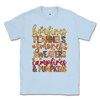 Dusty Blue bonfires flannels s'mores campfires and pumpkins Classic Tee - Zillion Design Studio