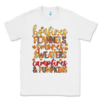 White bonfires flannels s'mores campfires and pumpkins Classic Tee - Zillion Design Studio