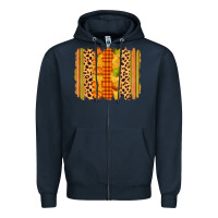 Navy fall brushstroke Zipper Hoodie - Zillion Design Studio