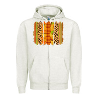 Oatmeal Heather fall brushstroke Zipper Hoodie - Zillion Design Studio