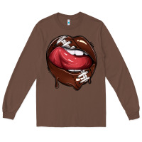 Chestnut sports lips american football Long Sleeve Tee - texasbilliewilder