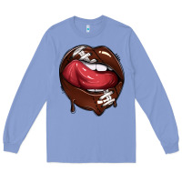 Colony Blue sports lips american football Long Sleeve Tee - texasbilliewilder