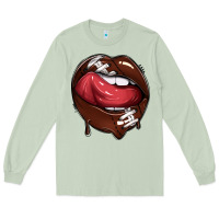 Sports Lips American Football Long Sleeve Tee | Teevron