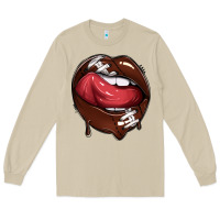 Mushroom sports lips american football Long Sleeve Tee - texasbilliewilder