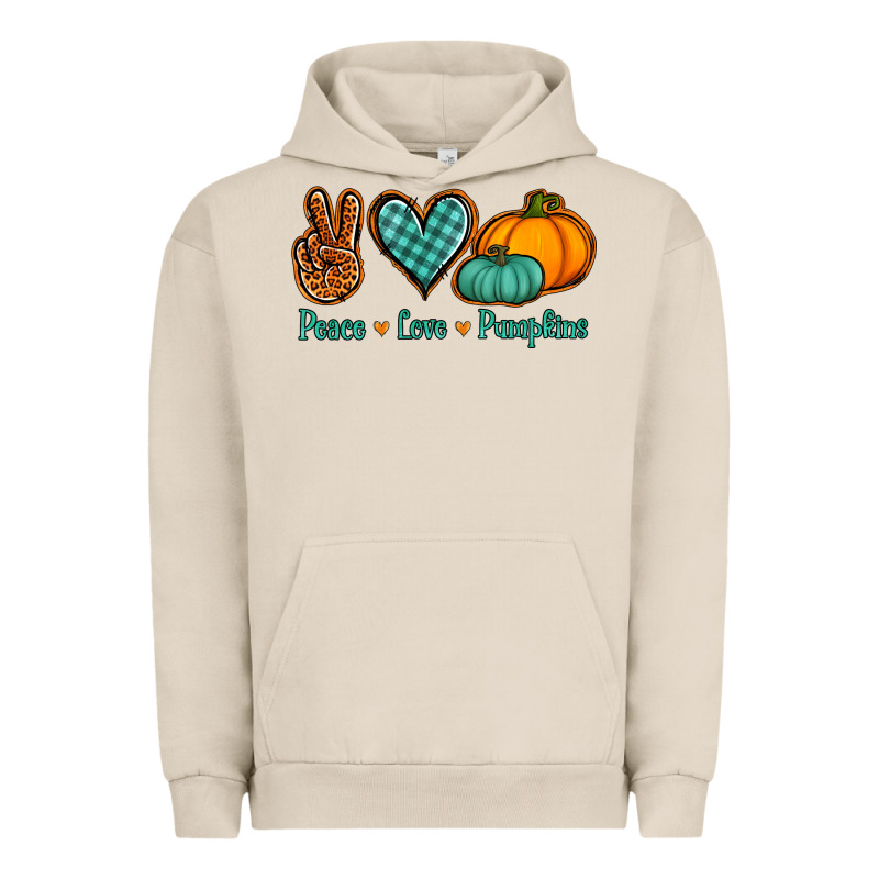 Peace Love Pumpkins Urban Hoodie by NancyCooperArtShop | Teevron