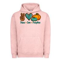 Pigment Salmon Peace love pumpkins Urban Hoodie - NancyCooperArtShop