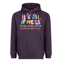 Plum its all a mess Heavyweight Hoodie - JahusDesignShop