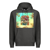 Charcoal Heather country cassette tapes Premium Hoodie - MaliasSmallBusiness