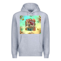 Heather Grey country cassette tapes Premium Hoodie - MaliasSmallBusiness