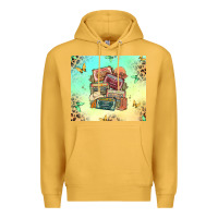 Mustard country cassette tapes Premium Hoodie - MaliasSmallBusiness