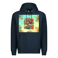 Navy country cassette tapes Premium Hoodie - MaliasSmallBusiness