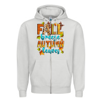 Dove Grey fall breeze autumn leaves Zipper Hoodie - Zillion Design Studio