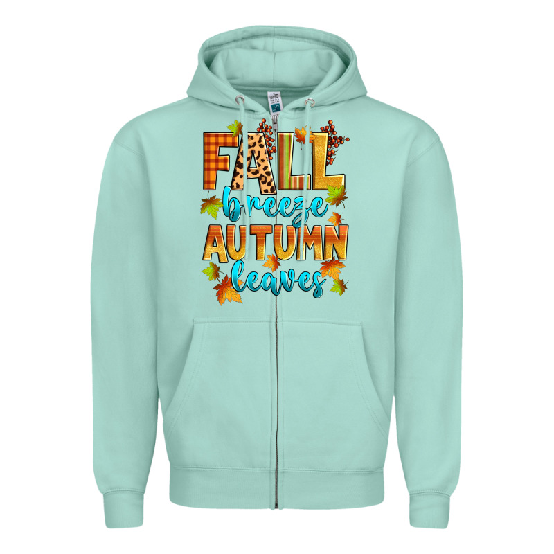 Fall Breeze Autumn Leaves Zipper Hoodie by Zillion Design Studio | Teevron