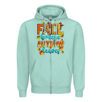 Seafoam fall breeze autumn leaves Zipper Hoodie - Zillion Design Studio