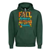 Sports Green fall breeze autumn leaves Zipper Hoodie - Zillion Design Studio