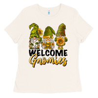 Bone welcome gnomies sunflowers Ladies Tee - BarkalooDesign