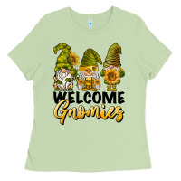 Matcha welcome gnomies sunflowers Ladies Tee - BarkalooDesign