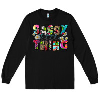 Black sassy little thing Long Sleeve Tee - Zillion Design Studio