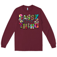 Burgundy sassy little thing Long Sleeve Tee - Zillion Design Studio