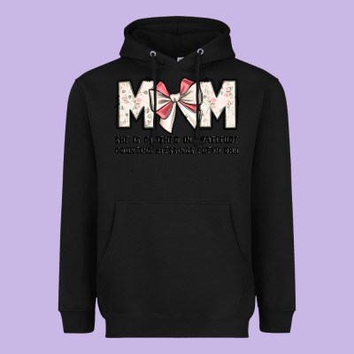 Mom She Is Clothed In Gratitude Counting Blessings Heavyweight Hoodie Designed By Jahusdesignshop
