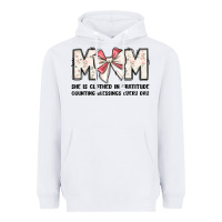 White mom she is clothed in gratitude counting blessings Heavyweight Hoodie - JahusDesignShop