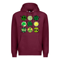 Burgundy st patrick's day Premium Hoodie - MaliasSmallBusiness