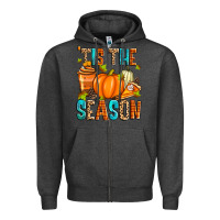 Charcoal Heather 'tis the season fall Zipper Hoodie - Zillion Design Studio