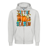 Dove Grey 'tis the season fall Zipper Hoodie - Zillion Design Studio