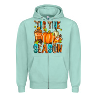 Seafoam 'tis the season fall Zipper Hoodie - Zillion Design Studio