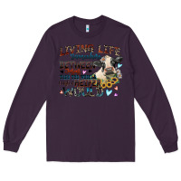 Plum living life somewhere between jesus take the wheel Long Sleeve Tee - Zillion Design Studio