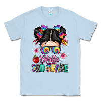 Dusty Blue hello third grade kid Classic Tee - texasbilliewilder