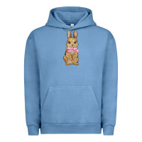 Pigment Pebble Blue Easter rabbit Urban Hoodie - NancyCooperArtShop