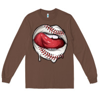 Chestnut sports lips baseball Long Sleeve Tee - texasbilliewilder