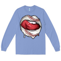 Colony Blue sports lips baseball Long Sleeve Tee - texasbilliewilder