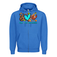 True Royal peace love thanksgiving Zipper Hoodie - Zillion Design Studio