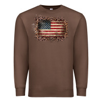 Chestnut Old Leopard American Flag Frame Premium Sweatshirt - Bettercallsaul