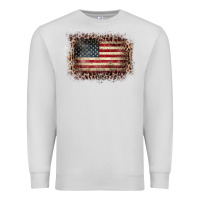 Dove Grey Old Leopard American Flag Frame Premium Sweatshirt - Bettercallsaul