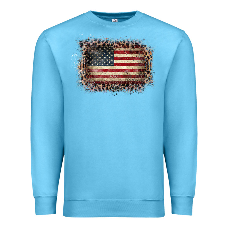 Old Leopard American Flag Frame Premium Sweatshirt by Bettercallsaul | Teevron