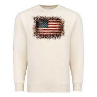 Sandshell Old Leopard American Flag Frame Premium Sweatshirt - Bettercallsaul