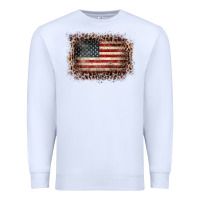 White Old Leopard American Flag Frame Premium Sweatshirt - Bettercallsaul