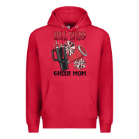 Cardinal hot mess always stressed cheer mom Premium Hoodie - MaliasSmallBusiness
