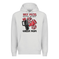 Dove Grey hot mess always stressed cheer mom Premium Hoodie - MaliasSmallBusiness