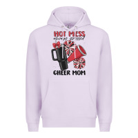 Lilac hot mess always stressed cheer mom Premium Hoodie - MaliasSmallBusiness