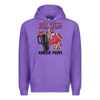Purple hot mess always stressed cheer mom Premium Hoodie - MaliasSmallBusiness