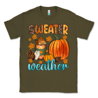 Army Green bonfires flannels s'mores campfires and pumpkins Classic Tee - Zillion Design Studio