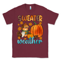 Burgundy bonfires flannels s'mores campfires and pumpkins Classic Tee - Zillion Design Studio