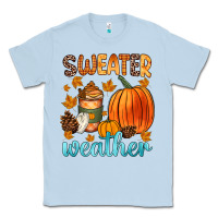 Dusty Blue bonfires flannels s'mores campfires and pumpkins Classic Tee - Zillion Design Studio