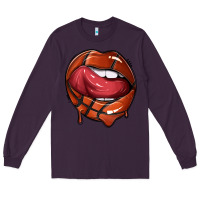Plum sports lips basketball Long Sleeve Tee - texasbilliewilder
