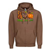 Chestnut peace love fall Zipper Hoodie - Zillion Design Studio
