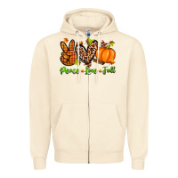 Sandshell peace love fall Zipper Hoodie - Zillion Design Studio